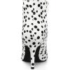 image:imageAllegra K Womens Polka Dots Pointed Toe Stiletto Heel Satin Ankle BootsWhite