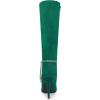 image:imageAllegra K Womens Rhinestone Crystal Chain Pointed Toe Stiletto Heels Knee High BootsGreen
