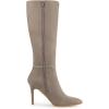 image:imageAllegra K Womens Rhinestone Crystal Chain Pointed Toe Stiletto Heels Knee High BootsTaupe