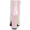 image:imageAllegra K Womens Round Toe Block Heels Sequin Ankle BootsBling White