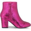 image:imageAllegra K Womens Round Toe Block Heels Sequin Ankle BootsHot Pink