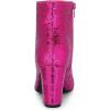 image:imageAllegra K Womens Round Toe Block Heels Sequin Ankle BootsHot Pink