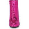 image:imageAllegra K Womens Round Toe Block Heels Sequin Ankle BootsHot Pink