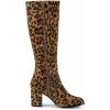 image:imageAllegra K Womens Side Zipper Chunky Heel Knee High Leopard Boots 75 M US 