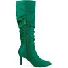 image:imageAllegra K Womens Slouch Pointed Toe Stiletto Heel Knee High BootsGreen