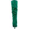 image:imageAllegra K Womens Slouch Pointed Toe Stiletto Heel Knee High BootsGreen