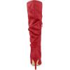 image:imageAllegra K Womens Slouch Pointed Toe Stiletto Heel Knee High BootsRed
