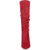 image:imageAllegra K Womens Slouch Pointed Toe Stiletto Heel Knee High BootsRed