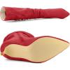 image:imageAllegra K Womens Slouch Pointed Toe Stiletto Heel Knee High BootsRed