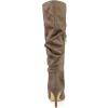 image:imageAllegra K Womens Slouch Pointed Toe Stiletto Heel Knee High BootsTaupe