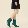 image:imageAllegra K Womens Slouch Pointy Toe Sock Boots Stiletto Heels Ankle BootsGreen