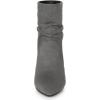image:imageAllegra K Womens Slouch Pointy Toe Sock Boots Stiletto Heels Ankle BootsGrey