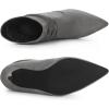 image:imageAllegra K Womens Slouch Pointy Toe Sock Boots Stiletto Heels Ankle BootsGrey