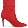 image:imageAllegra K Womens Slouch Pointy Toe Sock Boots Stiletto Heels Ankle BootsRed