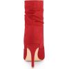 image:imageAllegra K Womens Slouch Pointy Toe Sock Boots Stiletto Heels Ankle BootsRed