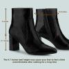 image:imageAllegra K Womens Snakeskin Print Boots Halloween Costumes Chunky High Heels Ankle BootsBlack