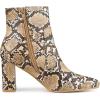 image:imageAllegra K Womens Snakeskin Print Boots Halloween Costumes Chunky High Heels Ankle BootsBrown Snake