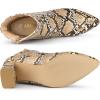 image:imageAllegra K Womens Snakeskin Print Boots Halloween Costumes Chunky High Heels Ankle BootsBrown Snake