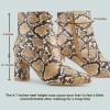 image:imageAllegra K Womens Snakeskin Print Boots Halloween Costumes Chunky High Heels Ankle BootsBrown Snake