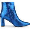 image:imageAllegra K Womens Snakeskin Print Boots Halloween Costumes Chunky High Heels Ankle BootsRoyal Blue
