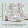 image:imageAllegra K Womens Snakeskin Print Boots Halloween Costumes Chunky High Heels Ankle BootsSilver