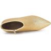 image:imageAllegra K Womens Sparkly Pointed Toe Stiletto Heel Ankle BootsGold