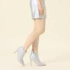 image:imageAllegra K Womens Sparkly Pointed Toe Stiletto Heel Ankle BootsSilver