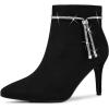 image:imageAllegra K Womens Bling Rhinestone Pointed Toe Stiletto Heels Ankle BootsBlack