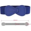 image:imageAllegra K 2Pcs Womens Plus Size Stretchy Waist Belt 8shaped Faux Leather Elastic Dress BeltsWhite  Blue