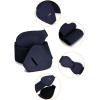 image:imageAllegra K 2Pcs Womens Plus Size Stretchy Waist Belt 8shaped Faux Leather Elastic Dress BeltsWhite  Navy Blue