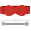 image:imageAllegra K 2Pcs Womens Plus Size Stretchy Waist Belt 8shaped Faux Leather Elastic Dress BeltsWhite  Red
