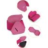 image:imageAllegra K 2Pcs Womens Plus Size Stretchy Waist Belt 8shaped Faux Leather Elastic Dress BeltsWhite  Rose Red