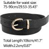 image:imageAllegra K Alligator Embossed Belts Leather Waist Alloy Pin Buckle Belt for WomenBlack