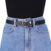 image:imageAllegra K Alligator Embossed Belts Leather Waist Alloy Pin Buckle Belt for WomenBlack