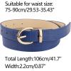 image:imageAllegra K Alligator Embossed Belts Leather Waist Alloy Pin Buckle Belt for WomenDark Blue