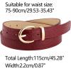 image:imageAllegra K Alligator Embossed Belts Leather Waist Alloy Pin Buckle Belt for WomenRed