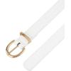 image:imageAllegra K Alligator Embossed Belts Leather Waist Alloy Pin Buckle Belt for WomenWhite