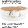 image:imageAllegra K Alligator Embossed Belts Leather Waist Alloy Pin Buckle Belt for WomenWhite