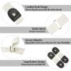 image:imageAllegra K Invisible Elastic Belt for Women Belts Snap Button Belts for Jeans Pants No BuckleWhite