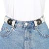 image:imageAllegra K Invisible Elastic Belt for Women Belts Snap Button Belts for Jeans Pants No BuckleWhite