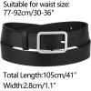 image:imageAllegra K Ladies Skinny Belts PU Casual Shiny Waist Belt for Dress Jeans Single Pin BuckleBlack