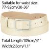 image:imageAllegra K Ladies Skinny Belts PU Casual Shiny Waist Belt for Dress Jeans Single Pin BuckleGolden