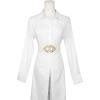 image:imageAllegra K Lady 236 Width Elastic Belts Faux Leather Opal Beaded Rhinestone Inlaid Stretchy Cinch Waistband for DressBeige