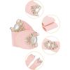 image:imageAllegra K Lady 236 Width Elastic Belts Faux Leather Opal Beaded Rhinestone Inlaid Stretchy Cinch Waistband for DressPink