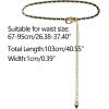 image:imageAllegra K Rhinestone Belt for Women Sparkle Chain Plus Size Waist Belt for Jeans Tunic DressesBlack Gold
