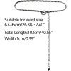 image:imageAllegra K Rhinestone Belt for Women Sparkle Chain Plus Size Waist Belt for Jeans Tunic DressesBlack Silver