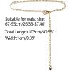 image:imageAllegra K Rhinestone Belt for Women Sparkle Chain Plus Size Waist Belt for Jeans Tunic DressesWhite Gold