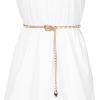 image:imageAllegra K Rhinestone Belt for Women Sparkle Chain Plus Size Waist Belt for Jeans Tunic DressesWhite Gold