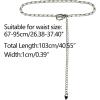 image:imageAllegra K Rhinestone Belt for Women Sparkle Chain Plus Size Waist Belt for Jeans Tunic DressesWhite Silver