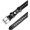 image:imageAllegra K Skinny Leather Belt for Women Hollowout Thin Waist Belts for Jeans Dress 07 Inches WidthBlack